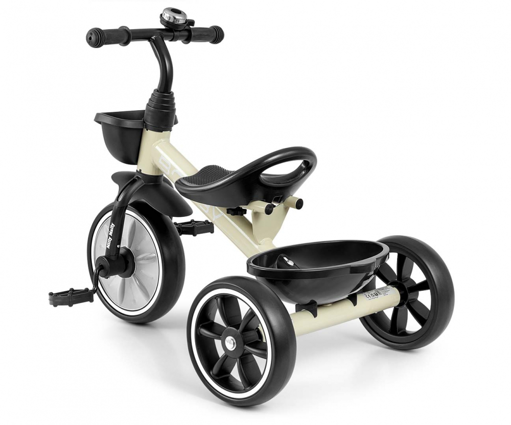 Tricicleta Milly Mally Bobby Beige | Sigurță și Durabilitate - imagine 2