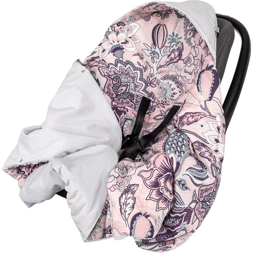 Paturica Infasat Infantilo Velvet Boho RozGri