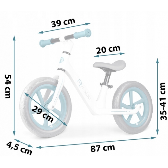 Balansier Nukido Albastru-Alb | Învață să mergi pe bicicletă - imagine 5