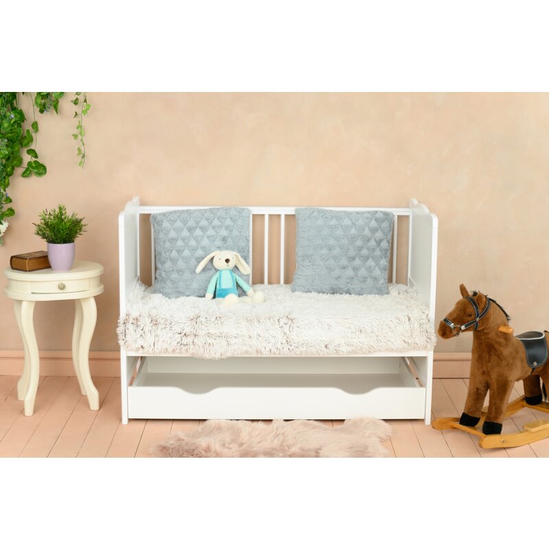 Patut Julia Qmini 120x60 Alb cu Sertar - imagine 2