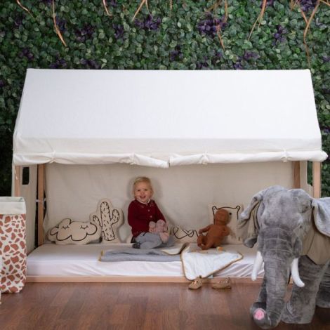 Pat Casută Childhome 90x200 Lemn Natural - imagine 4