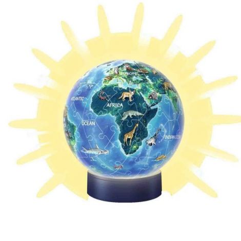 Puzzle 3D Planeta Pamant Luminos Ravensburger - imagine 3
