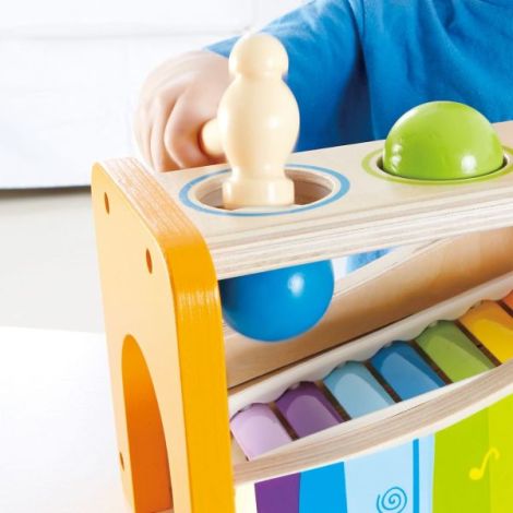 Xilofon Hape cu Ciocan - Jucărie Educațională din Lemn - imagine 4
