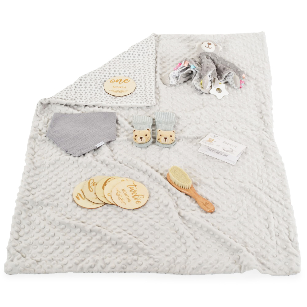 Set Cadou 6in1 Cangaroo Bearly Gri pentru Nou Nascut