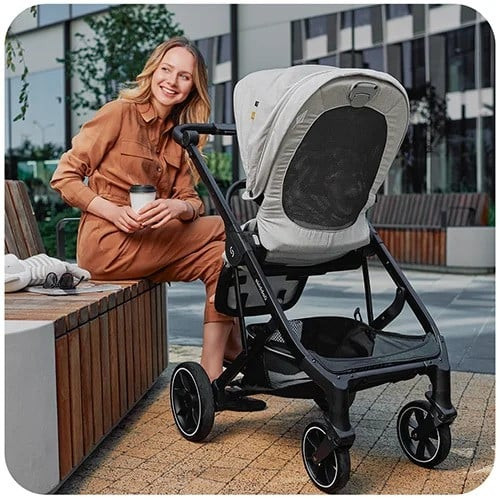 Carucior 2 in 1 Skiddou Moss Gri, Compact și Modern - imagine 3