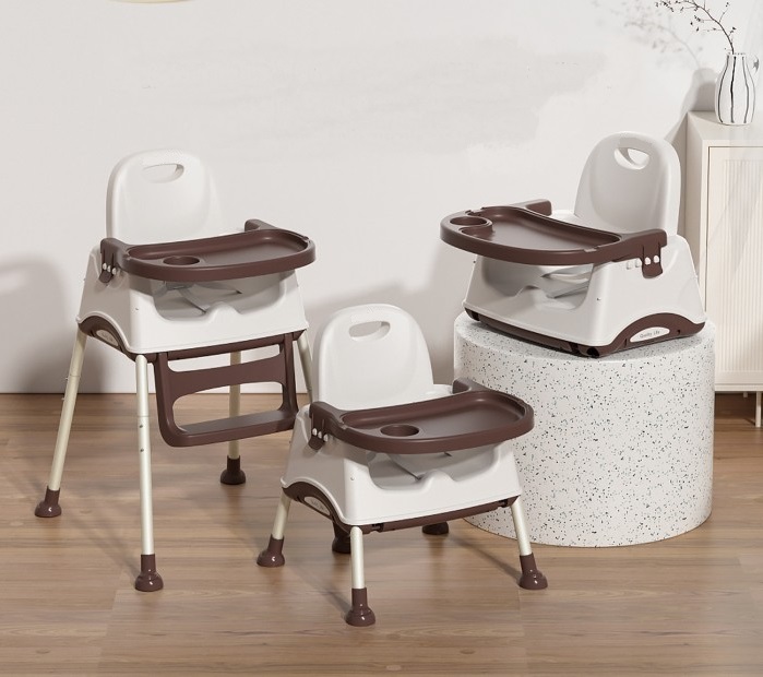 Scaun Masa Little Mom 3in1 Gri Multifuncțional - imagine 2