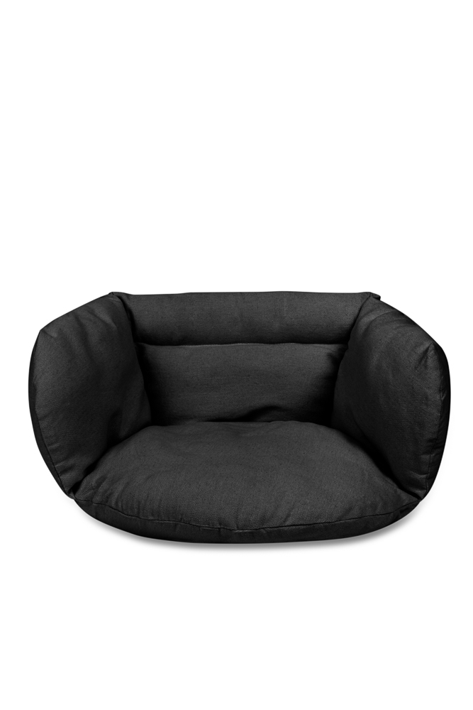 Pernă leagăn cuib Ikonka, Black, catifelată - imagine 7