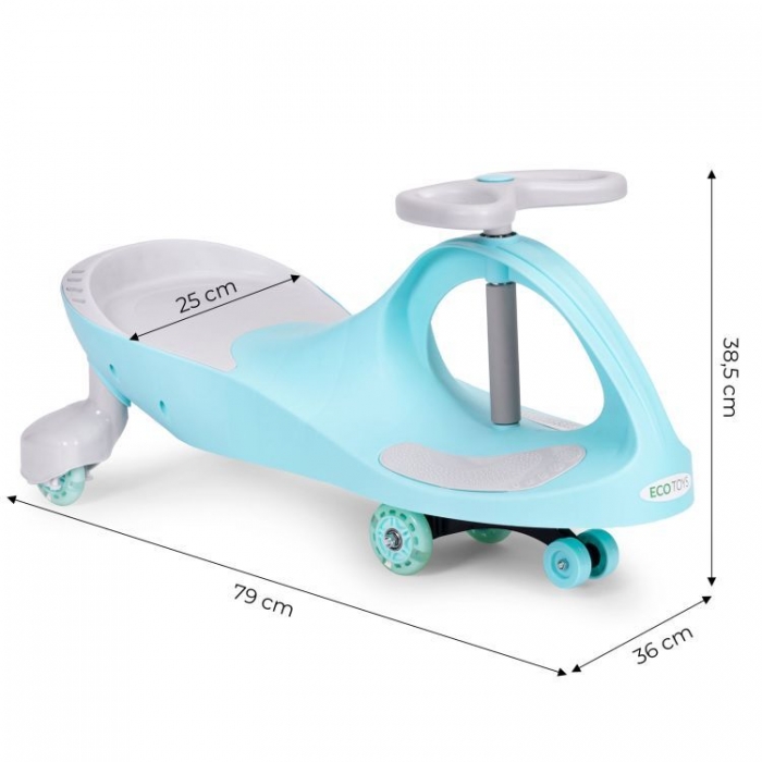 PlasmaCar Ecotoys Albastru | Fără pedale, până la 120kg - imagine 9
