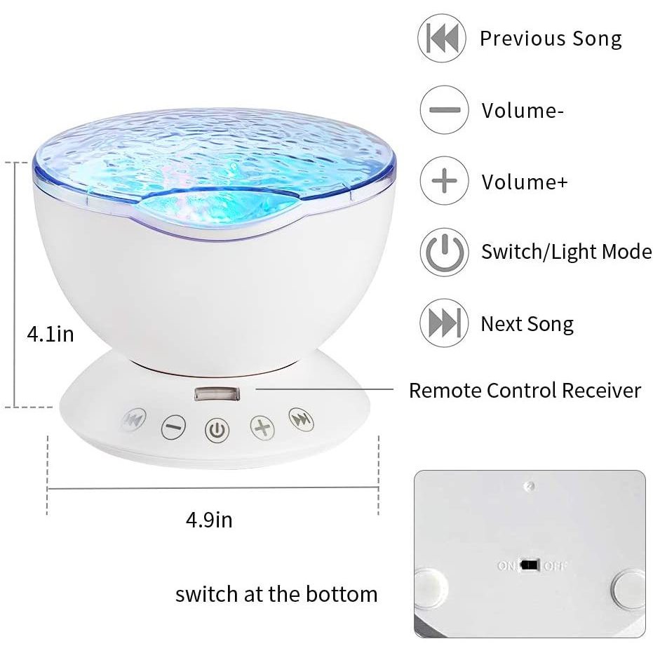 Lampa Ocean Wave Bambinice cu Sunete - imagine 3