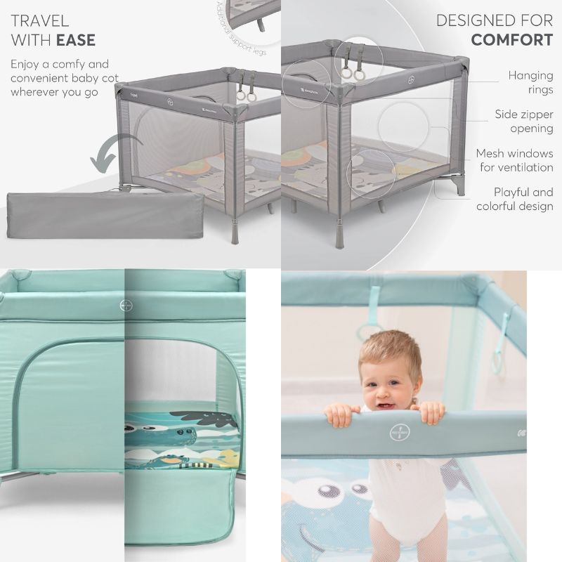 Tarc KikkaBoo Enjoy Grey Cat, pliere compactă - imagine 6