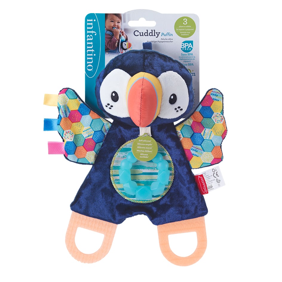 Infantino Gaga Teether Puffin | Jucărie Dentitie
