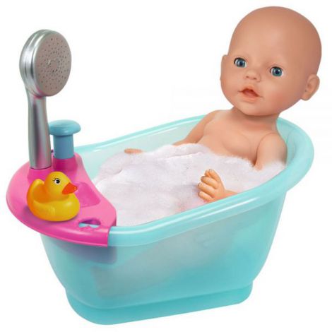 Păpușă Simba New Born Baby 38 cm, Interactivă cu Accesorii - imagine 6