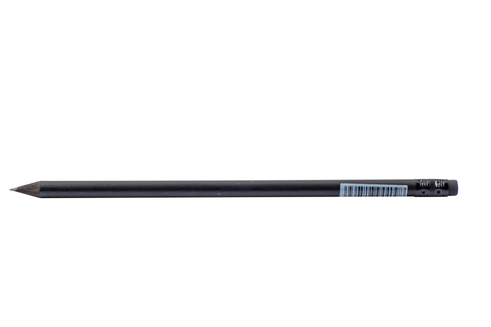 Creion Strigo HB cu gumă - Negru elegant