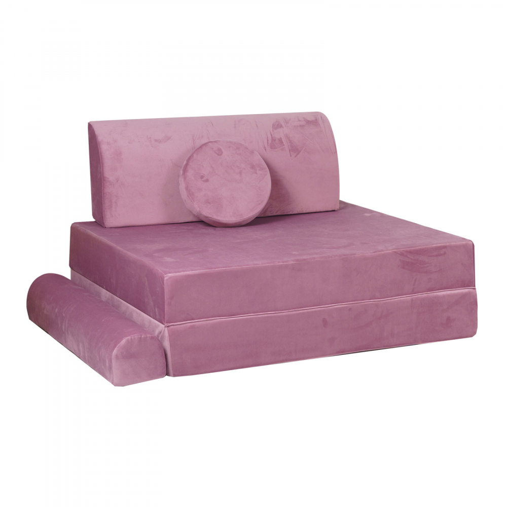 Canapea Modulară Meowbaby Velvet Roz - imagine 6