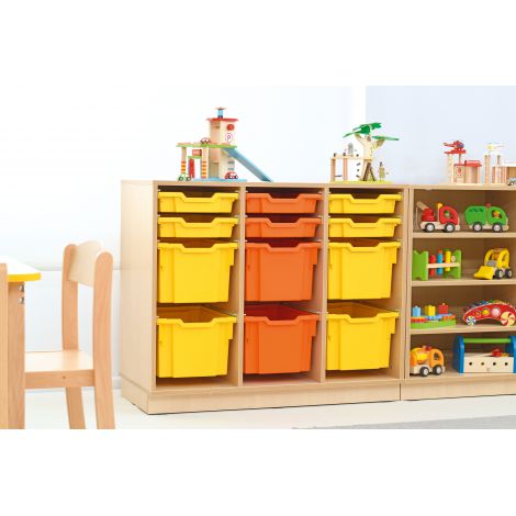 Dulap M Flexi Moje Bambino, 3 compartimente, Mesteacăn - imagine 3