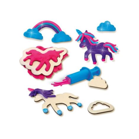 Ses Creative - Set Unicorn cu Plastilină Sclipici - imagine 3