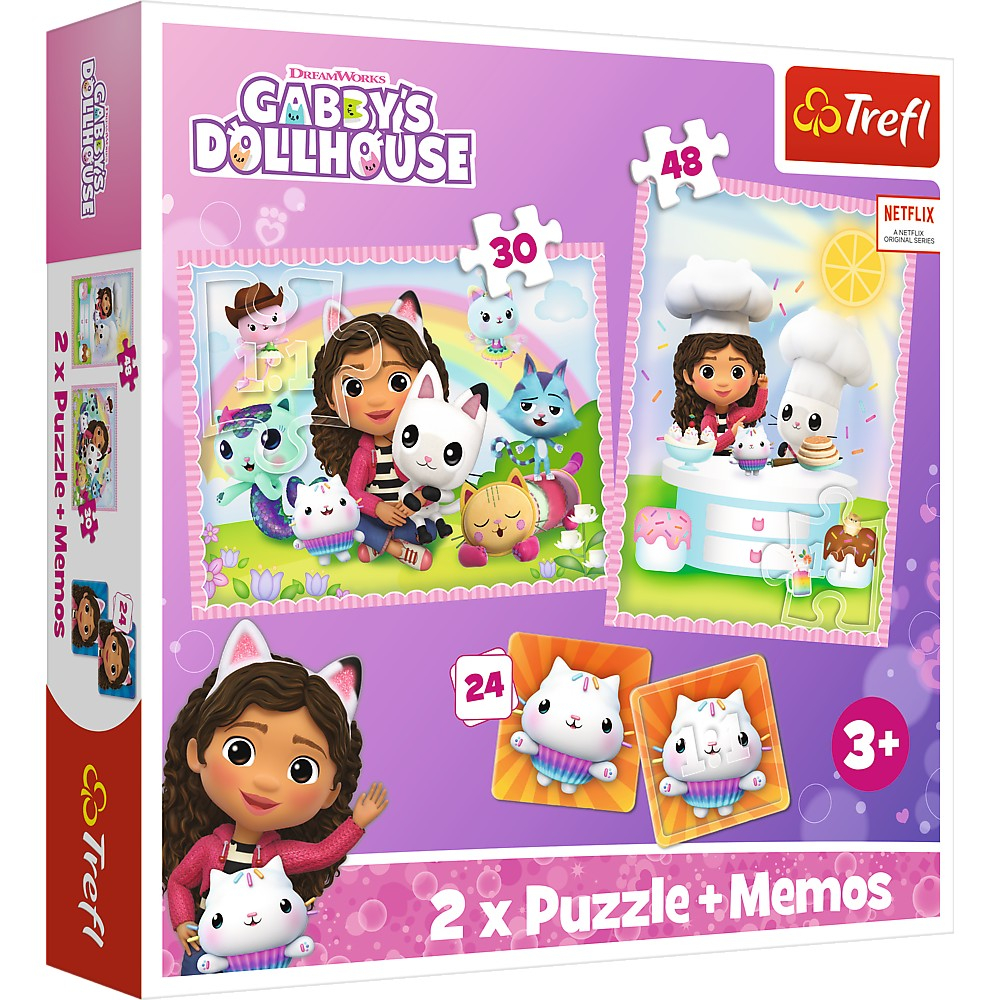 Puzzle Trefl 2In1 Memo Gabby's Dollhouse