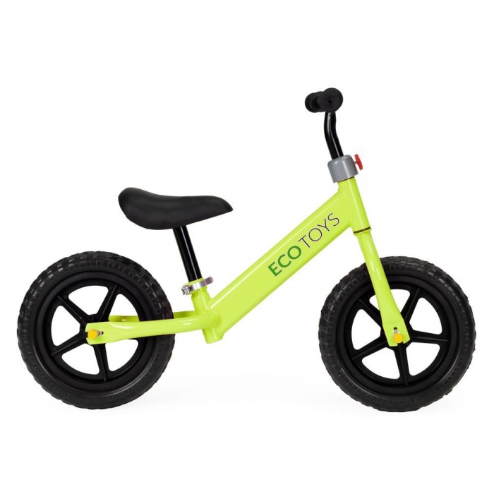 Bicicleta Ecotoys fara pedale Verde, reglabila - imagine 3