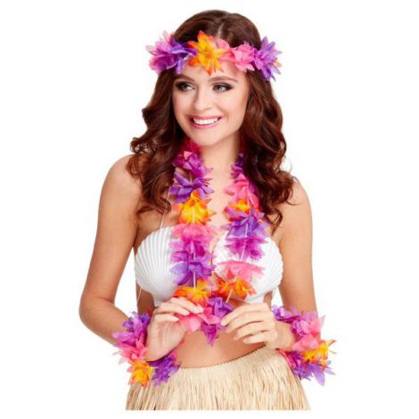 Set Hawaii Smiffys 4 Piese - Petreceri Tropicale