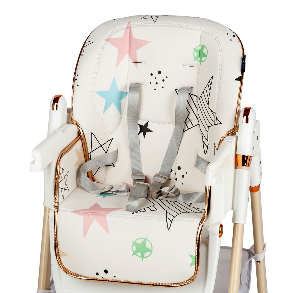 Scaun de masa Juju EatFun Pink Stars | Comoditate