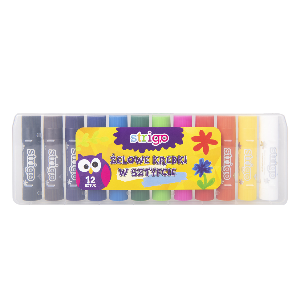 Strigo Creioane Gel Stick 12 Culori - Moi și Vibrate