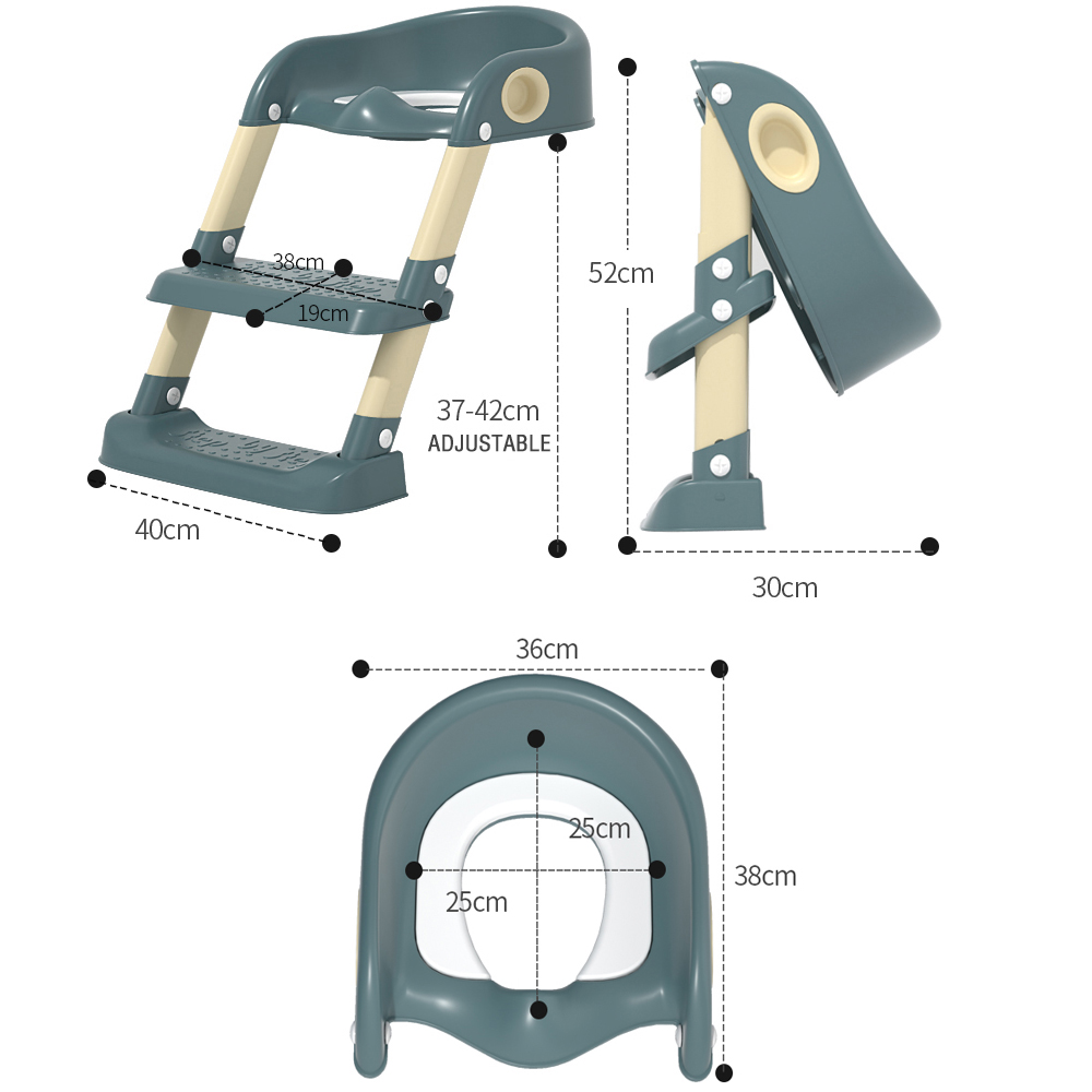 Reductor toaleta Little Mom Potty Green, Pliabil