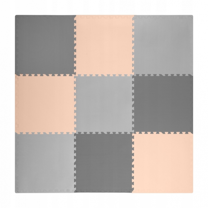 Saltea de joaca Ricokids 180x180 cm Gri cu Bej - imagine 4
