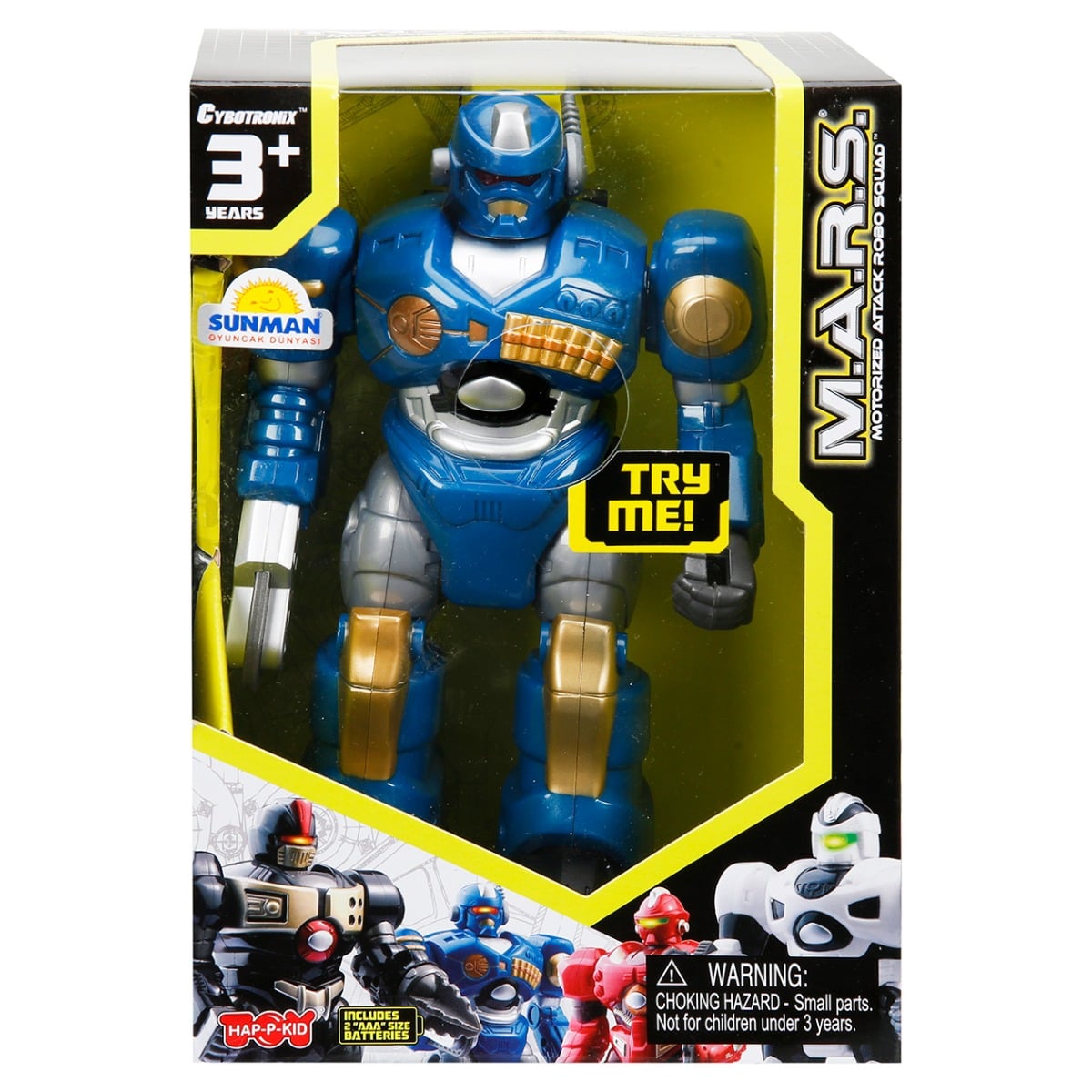 Robot Interactiv M.A.R.S. Happy Kid, 18 cm, Albastru