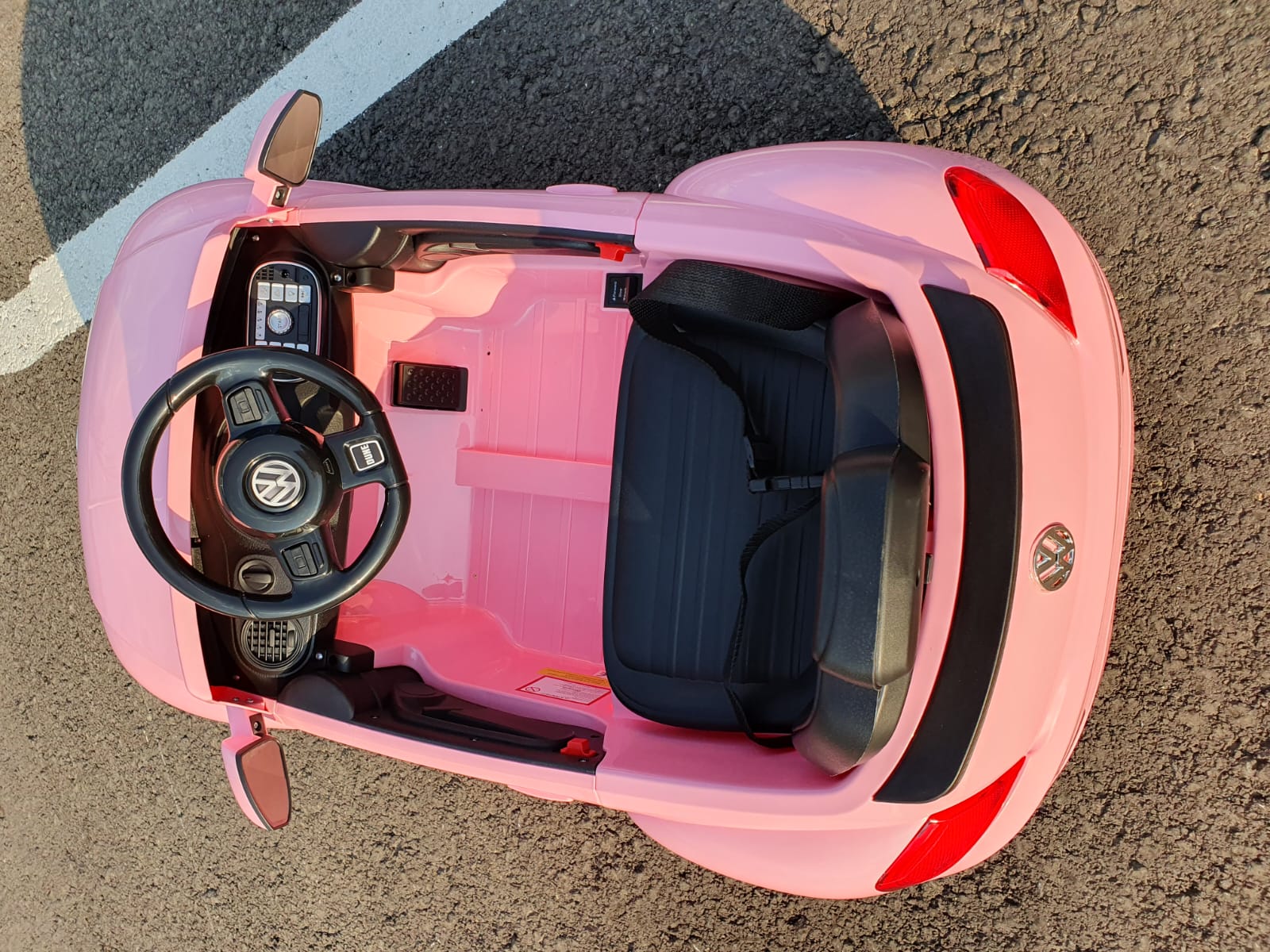 Volkswagen Beetle Roz 12V | Masinuta Electrica pentru Copii - imagine 6