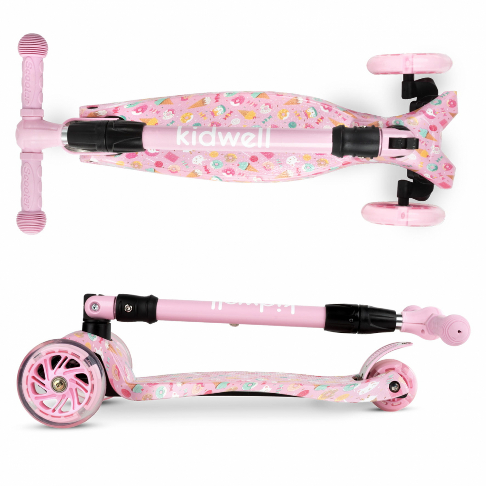 Kidwell Vento Candy - Trotinetă cu LED pliabilă