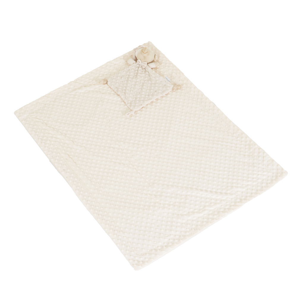 Cangaroo Paturica Minky + Jucarie Cadou Beige - imagine 2