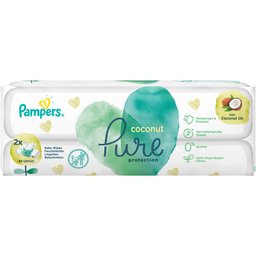 Servetele Umede Pampers Coconut Pure, 84 Buc - imagine 5