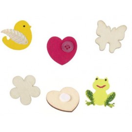 Set 20 Minidecoratiuni Lemn Beleduc pentru DIY