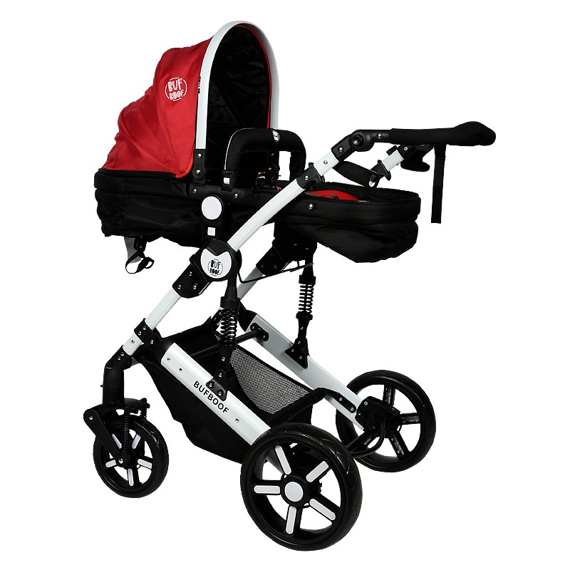 Carucior 2 in 1 Reversibil Buf Boof X2 Red, 0-36 luni - imagine 4
