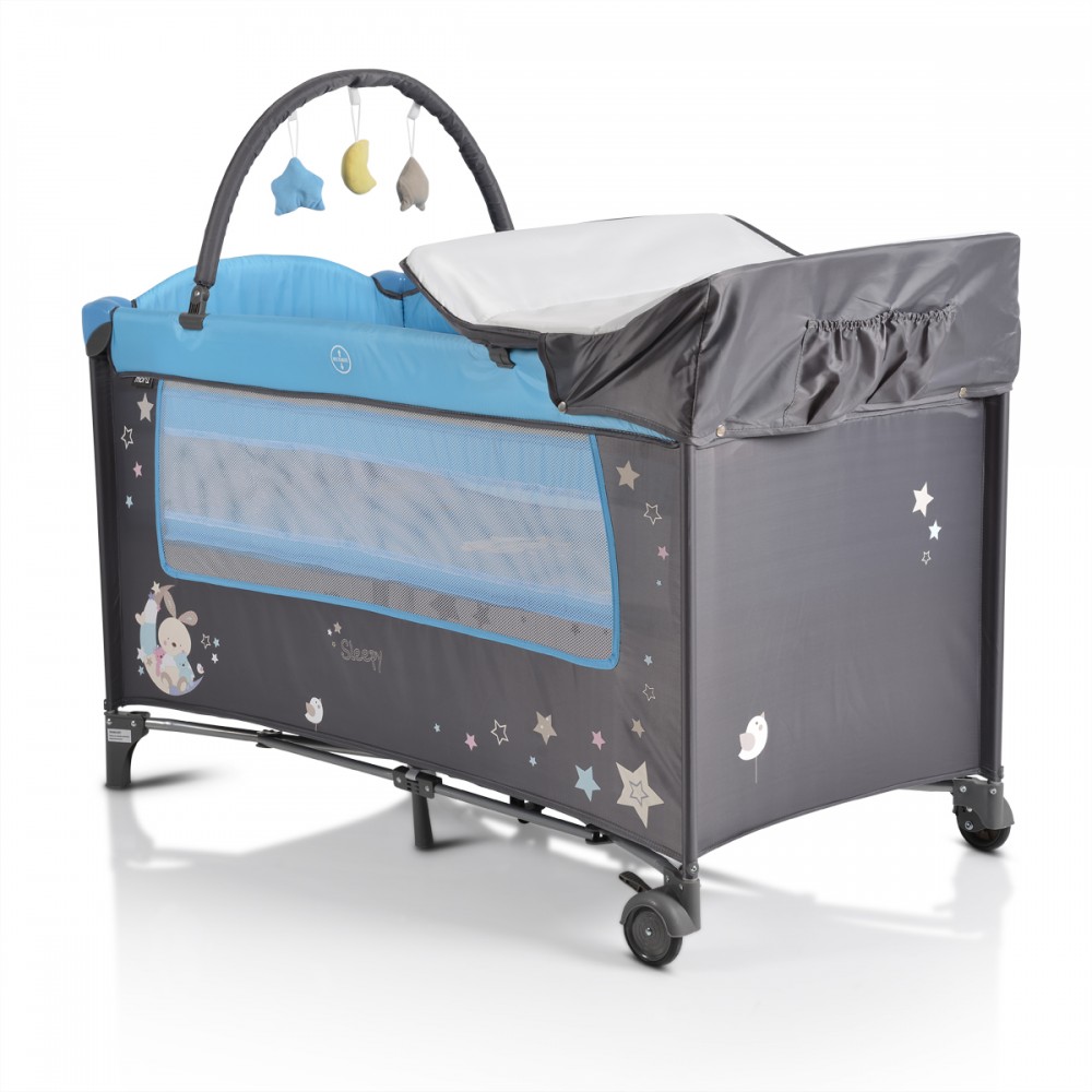 Patut Pliabil Moni Sleepy 2in1 Calatorie Blue