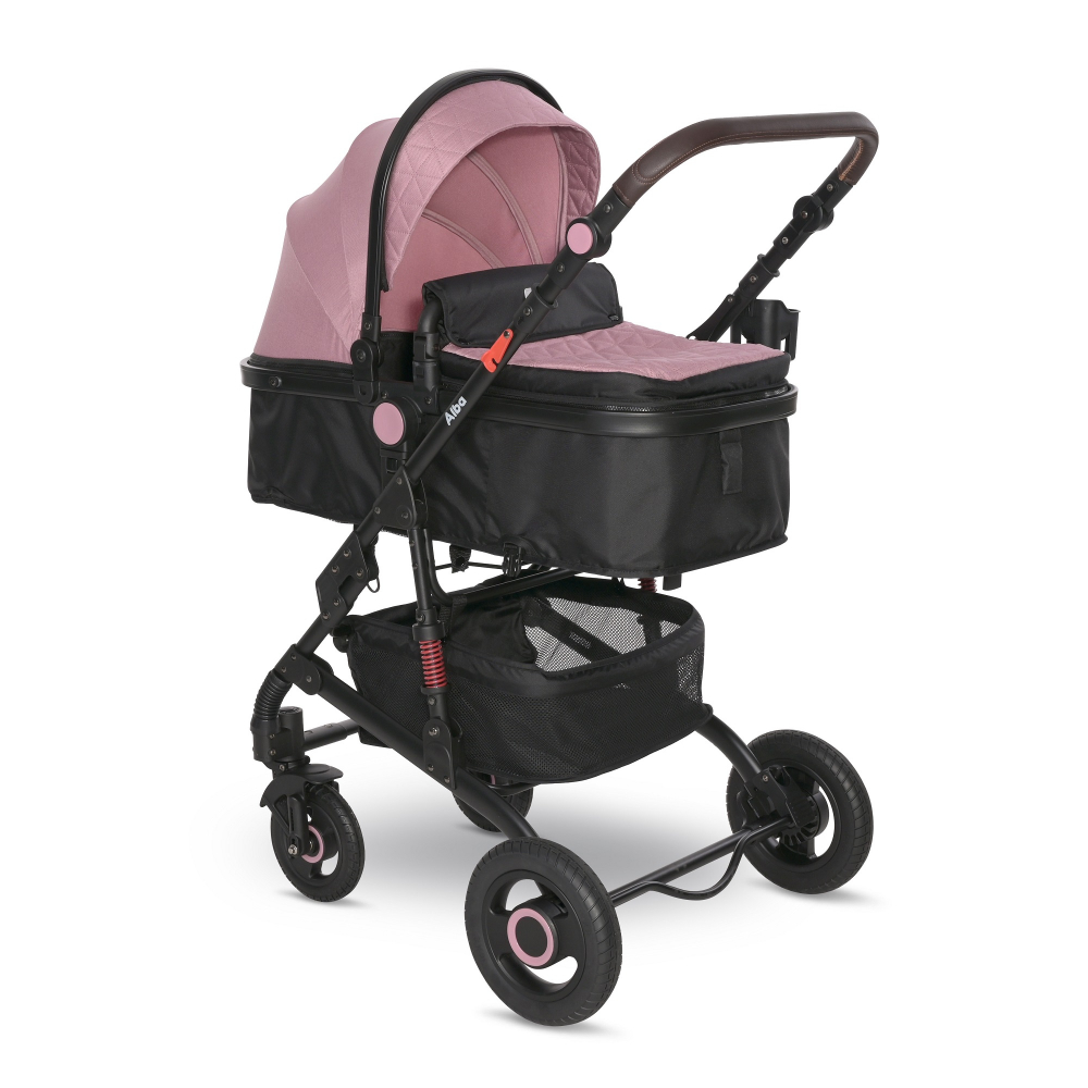 Lorelli Alba Premium Pink Carucior Transformabil 0-3 Ani - imagine 2