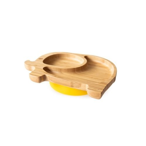 Farfurie Bambus Elefantel Galben | Eco Rascals