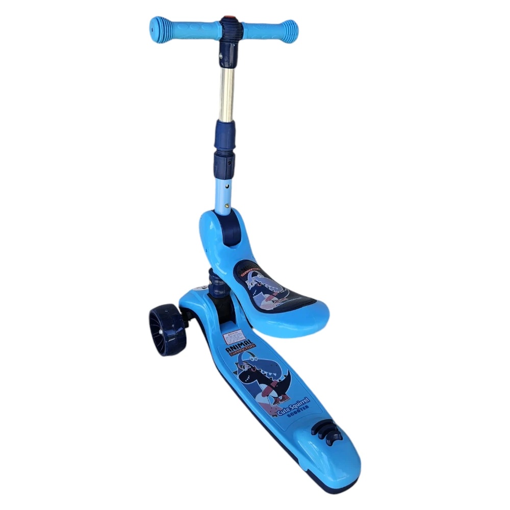 Novokids Mini Scooter 8130 - Trotineta 2in1 Albastru - imagine 2