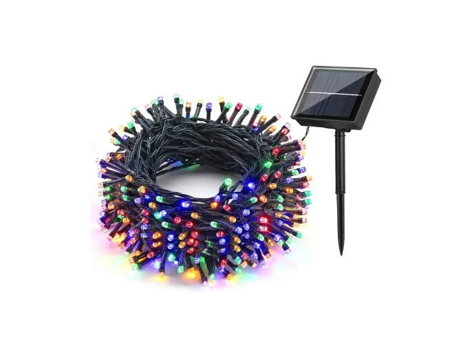 Gimihome Instalație Solară 100 LED-uri Alb Cald