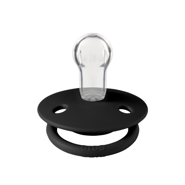 Suzeta Bibs Black Silicon, Tetină Rotundă 0-3 Ani