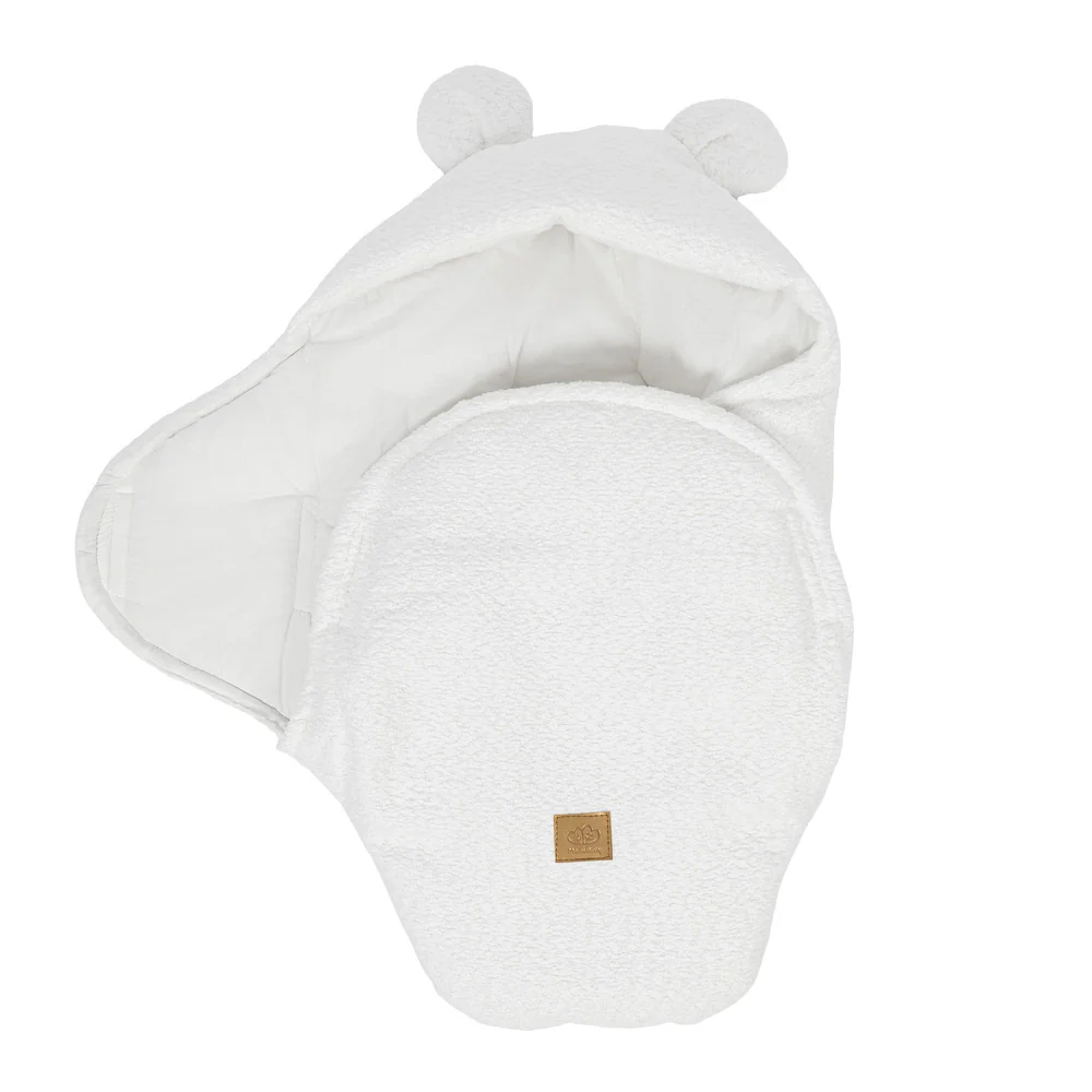 Paturica Meowbaby® Teddy Ears Alb - Bumbac OEKO-TEX - imagine 2