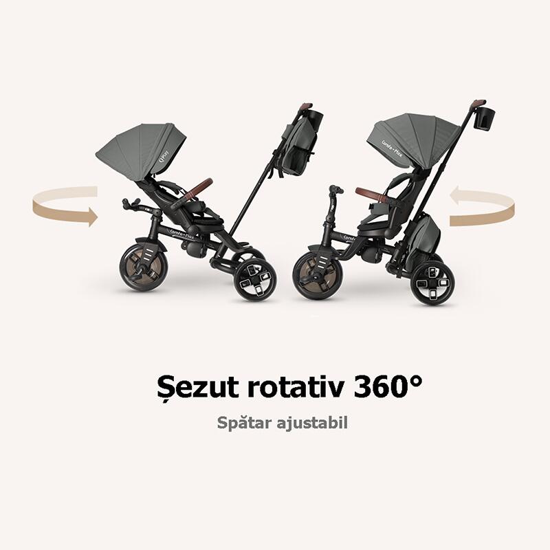 Tricicleta Qplay Comfo Max Gri Ultrapliabila - imagine 5