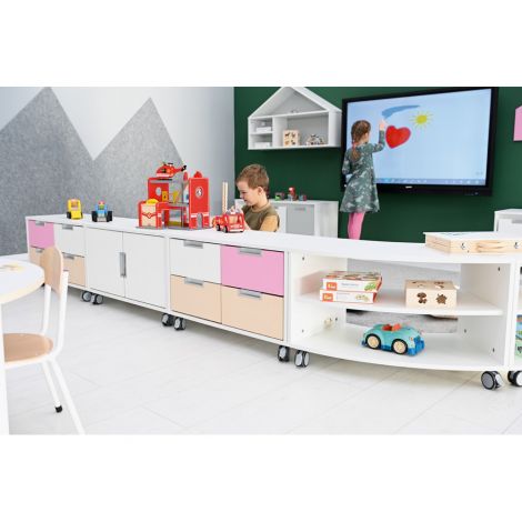 Dulap curbat Quadro S Alb Moje Bambino - imagine 7