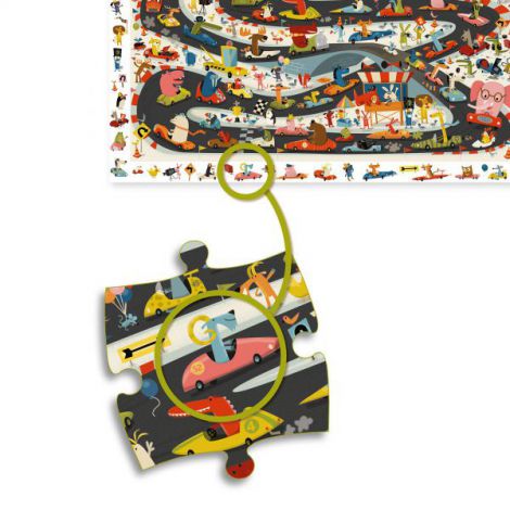 Puzzle Djeco Raliul Masinilor 54 piese - imagine 3