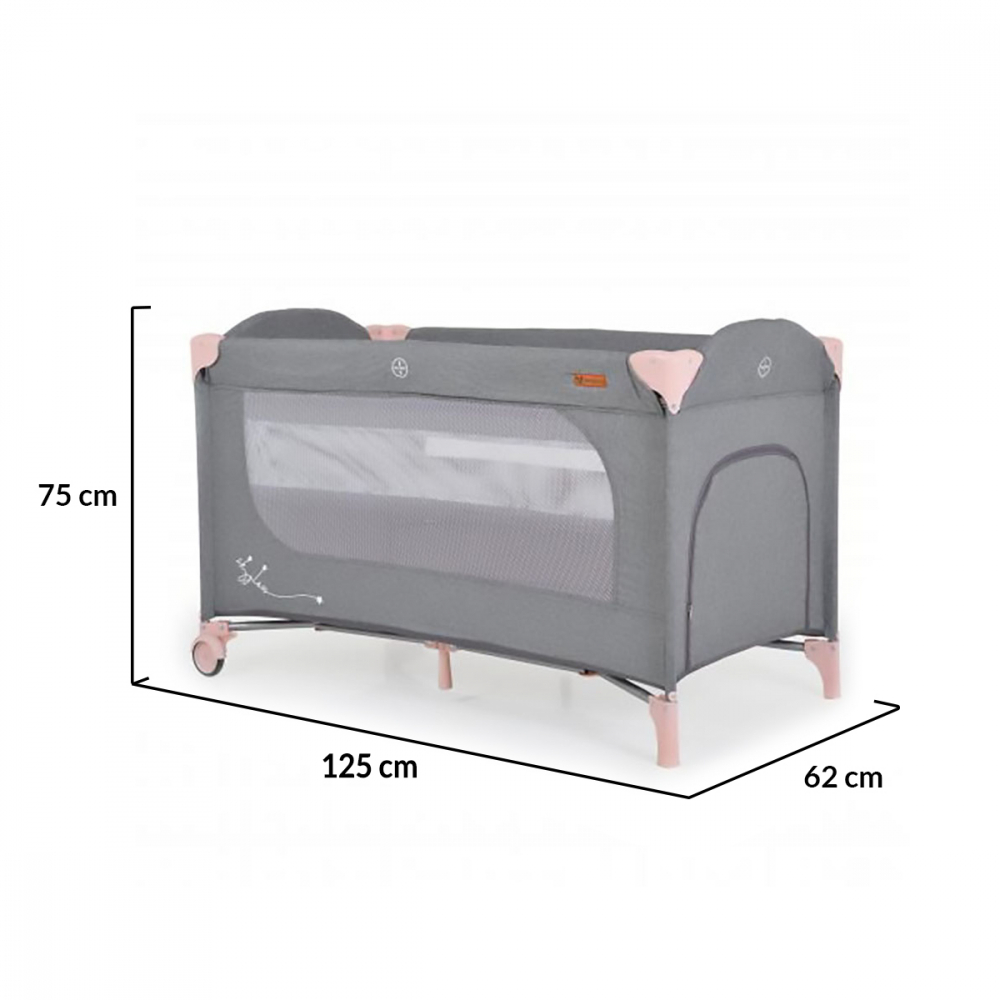 Patut Pliabil Cangaroo 2in1 SkyGlow Pink - imagine 5
