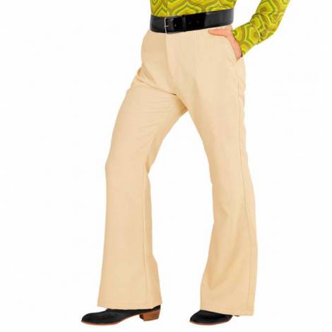 Pantaloni Disco Bej Widmann Stil Anii '70
