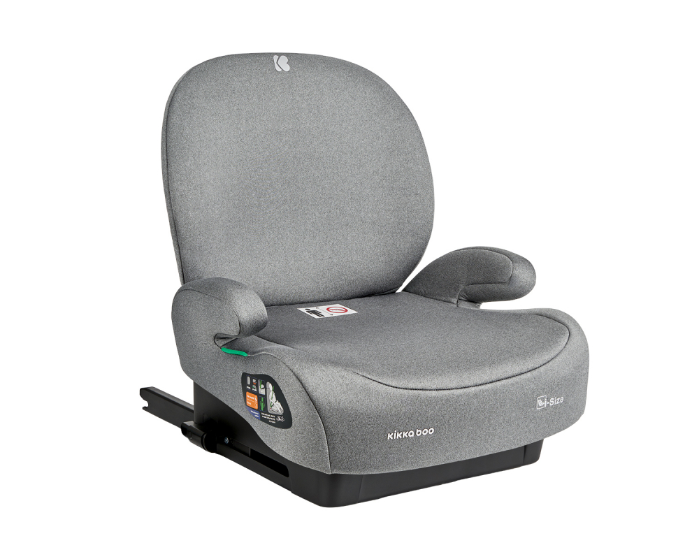 KikkaBoo i-Boost Inaltator Auto cu Isofix Gri - imagine 2