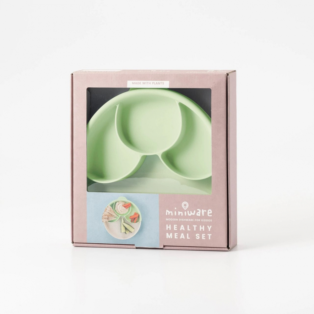 Set Diversificare Miniware Healthy Meal, 3 Piese, Keylime - imagine 2