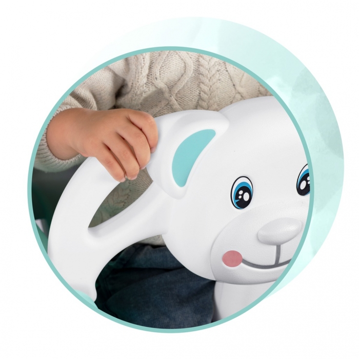 Leagan 3in1 Ricokids Ursulet, Turcoaz/Alb, Interior/Exterior
