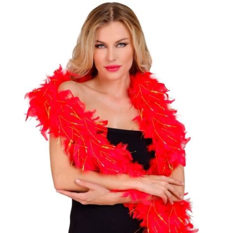 Boa Pene Roșu Widmann - Accesoriu Carnaval